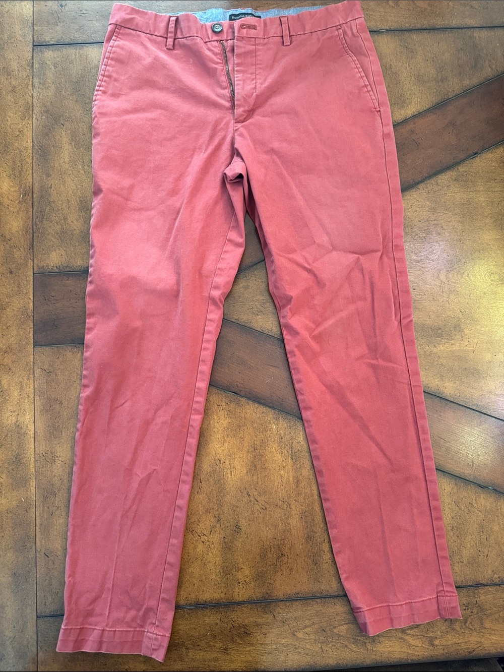 Banana Republic Coral Red Slim Fit Chinos